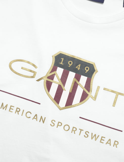 Gant Logo tshirt חולצת טישרט גאנט לוגו המותג במרכז החולצה